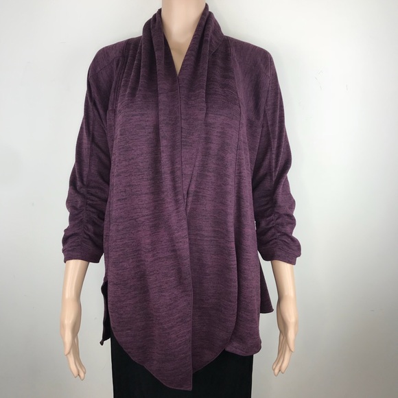 purple wrap sweater